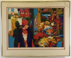 Marche Aux Fleurs by Nicola Simbari, Lithograph, sold Oct 2022