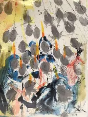 Apparuerunt illis dispertitiae linguae by Salvador Dalí, Lithograph, sold Oct 2022