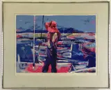 Girl at the Docks by Nicola Simbari, Lithograph, sold Oct 2022