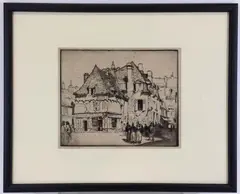 Terre Au Duc by Bror Julius Olsson Nordfeldt, Etching titled "Terre Au Duc", sold Oct 2022