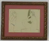 The Artist as Clow and Model by Pablo Picasso, Lithograph, sold Oct 2022