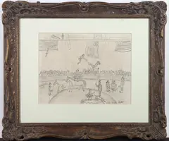 Untitled by Victor Joseph Gatto, Pencil on paper, sold Nov 2022