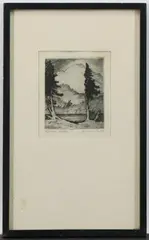 Black Lake by Lyman Byxbe, Etching, sold Nov 2022