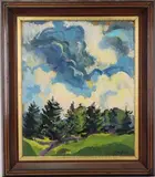 Untitled by Elnora "Nora" Hauser, Oil on cardboard, sold Nov 2022