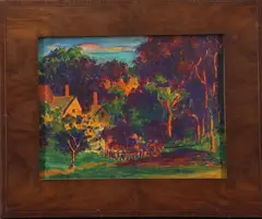 A last glow by Edwin Swift Clymer, Watercolor, sold Nov 2022