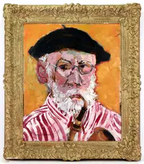 Untitled by Elnora "Nora" Hauser, OIl on board, sold Nov 2022