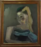 Adolescence (Jill) by Sterling Boyd Strauser, Oil on board, sold Nov 2022