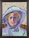Untitled by Elnora "Nora" Hauser, Oil on cardboard, sold Nov 2022