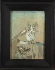 Jojo and Foxy Sittig by Sterling Boyd Strauser, Oil on board, sold Nov 2022