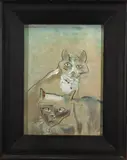 Jojo and Foxy Sittig by Sterling Boyd Strauser, Oil on board, sold Nov 2022