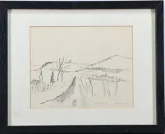 Oxford NJ - Winter by Sterling Boyd Strauser, Pencil paper, sold Nov 2022