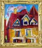 Untitled by Elnora "Nora" Hauser, Acrylic on cardboard, sold Nov 2022