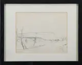 Tannersville Knob - Winter by Sterling Boyd Strauser, Pencil on paper, sold Nov 2022