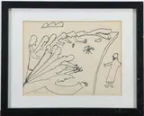 Study of the Last Supper by Sterling Boyd Strauser, Ink on paper, sold Nov 2022