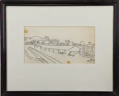 Train Station by Sterling Boyd Strauser, Pencil on paper, sold Nov 2022