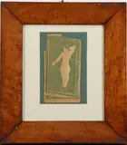Nude in Mirror by Sterling Boyd Strauser, Woodblock print, sold Nov 2022