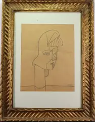 Maragaret Zimbalist (Mrs. Harris) by Sterling Boyd Strauser, Graphite on paper, sold Nov 2022