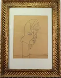 Maragaret Zimbalist (Mrs. Harris) by Sterling Boyd Strauser, Graphite on paper, sold Nov 2022