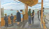 Untitled by Peter Salmon, Oil on Board, sold Dec 2022