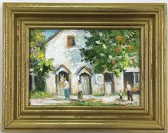 Summer Sotter Barn by Christopher G. Willett, Oil on board, sold Dec 2022