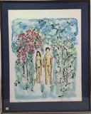 Adam and Eve by Yanni Posnakoff, Lithograph, sold Dec 2022