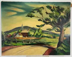 Untitled by Richard Rogers, Oil on canvas, sold Dec 2022