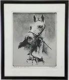 Greyhound - Worlds Champion Trotter by Reinhold Palenske, Etching, sold Dec 2022