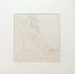 Untitled by William S. Schwartz, Pencil on paper, sold Dec 2022