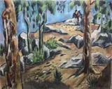 Bird Watcher by Frederick Childs, Oil on canvas, sold Feb 2023