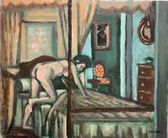 In Summer, Quite The Other Way, I Have To Go To Bed By Day! by Frederick Childs, Oil on canvas, sold Feb 2023