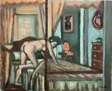 In Summer, Quite The Other Way, I Have To Go To Bed By Day! by Frederick Childs, Oil on canvas, sold Feb 2023