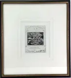 Satan Smiting Job with Boils by William Blake, Engraving, sold Feb 2023