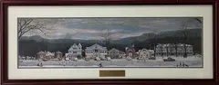 Stockbridge Main Street at Christmas by Norman Rockwell, Lithograph titled "Stockbridge Main Street at Christmas", sold Feb 2023