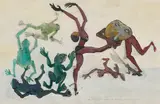 Le Meilleur Moyen de Ceiuller la Mansuerite by Benoît Gilsoul, watercolor and graphite on paper, sold Nov 2020