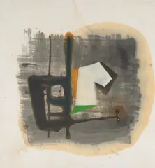 Untitled by Benoît Gilsoul, oil and watercolor on paper, sold Nov 2020