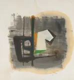 Untitled by Benoît Gilsoul, oil and watercolor on paper, sold Nov 2020
