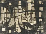 Construction by Benoît Gilsoul, charcoal on paper, sold Nov 2020