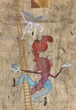 Untitled (Circus act) by Benoît Gilsoul, gouache and charcoal on paper, sold Nov 2020