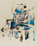 Méditerranée by Benoît Gilsoul, marker on paper, sold Nov 2020