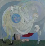 Untitled by Benoît Gilsoul, oil on canvas, sold Nov 2020