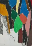 Untitled by Leon Goldin, pastel and charcoal on paper, sold Nov 2020