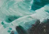 Untitled Waves by Joseph J. DiGiorgio, pastel on paper, sold Nov 2020