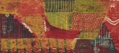 Woven by Alan Kleiman, 1953, woodcut in colors, sold Nov 2020