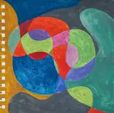 Abstract by Joy Jacobs, 1997, gouache on paper, sold Nov 2020