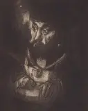 Portrait of a Bearded Man by Jack Levine, etching, sold Nov 2020