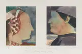 Double Portrait, Barista & Federigo by Milton Glaser, lithograph, sold Nov 2020