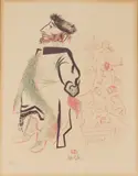 The Shtetl by William Gropper, 1970, lithograph in colors, sold Nov 2020