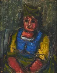 Portrait of a Woman by Benjamin Kopman, oil on paper, sold Nov 2020