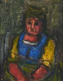 Portrait of a Woman by Benjamin Kopman, oil on paper, sold Nov 2020