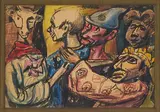Fantasy by Gerrit Hondius, oil crayon on paper, sold Nov 2020